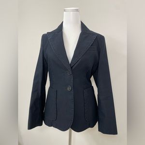 Marc Jacobs Women Black  Ribbed Heavy Cotton Jacket, size 10